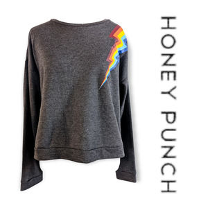 Honey Punch Rainbow Lightning Bolt Sweatshirt